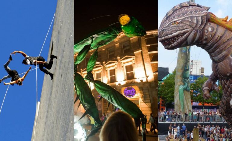 Un dinosaurio e insectos gigantes: los espectáculos en la calle de Teatro a Mil 2023